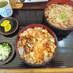 Kodama Ya Shi Ten - 天丼セット(温蕎麦)