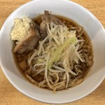 Ramen Jiro Kannana Shinshin Daita Ten - ラーメン 780円　煮干し唐辛子+100円　麺半分・ヤサイ少な目にんにくで