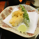 Ryokan Sugawara - 揚物  蓮根はさみ揚げ  野菜