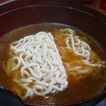 ザ ちゃんこ 萩屋本場所 - 追加のうどんは、冷凍うどんですがコシがあっておいしいですよ☆