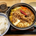 Yoshinoya Tsubame Sanjo Ten - 麻辣牛鍋膳(ごはん大盛り無料)　748円