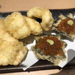 Tempura to Wine Kojima Fushimi Kita Ten - いくらのカナッペほか