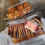 道の駅さんないウッディらんど - 唐揚げと　イカ焼き買いました