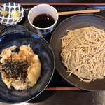 手打ち蕎麦 蔵山 - おそばと小かきあげ丼1300