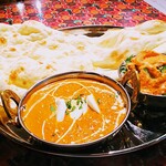 インドダイニング スクーン - キーマエッグカレー1100円 辛さ2番のマイルド