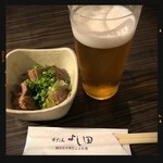 牛たん よし田 - 牛たん塩煮込み＆生ビール