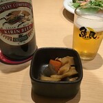 Sushi to Izakaya Uotami Kashiwa Higashiguchi Ekimae Ten - ビールとお通し(2019.11.19)