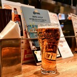 Bistro 十番スタンド - 東京クラフト（Pint）@1,000円：グラスはカールスバーグですが。【TOKYO CRAFT】のロゴが入った、パイントサイズのグラスが無いそうです。