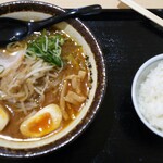 Kanazawa Miso Ramen Shinsen Fabore Toyama Ten - 味玉味噌ラーメン＋小ライス。