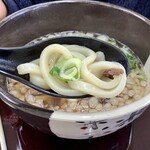 Kita Kumamoto Service Area (Kudari Sen) Snack Corner - 【ごろっと肉うどん 680円】うどんはこんな感じ