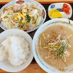 元祖ラーメンショップ - 肉野菜南蛮定食