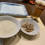 Kushiyaki Tatara - お通し＆ファーストビール