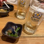 Gokujou Niku × Umai Seafood o Kurau Private rooms Izakaya Totoro Sapporo Ten - ・お通し 茄子とインゲンの煮付け