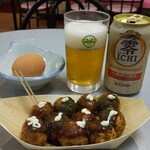 たこ湯 - たこ焼き ノンアルコールビール ゆで卵