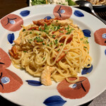 Kamakura Pasta Sakurabirin Gakuenmae Ten - 炙りトロサーモンのトマトクリームパスタ（税抜き1190円）