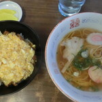 Tamayama Shokudo - カツ丼とミニ中華そば。1,150円