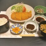 さくら館 - 黒豚かつ定食