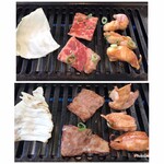 焼肉のかわはら - 焼き始めと 焼けたかな〜の画像