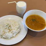 ASIAN KITCHE NKATHMANDU Kuwana Sanshipaku Ten - マトンカレー(ホット)、ライス(ジャポニカ米)、
                        ラッシー