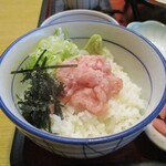 Sagami Sennonji Ten - お昼のサガミセット 1,180円（税別）の 選べる小丼：ネギトロ丼。　　　　　2020.06.02