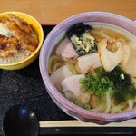 自家製 こめやのうどん - 肉うどん・ミニ豚ばら肉天丼