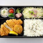 Tonkatsu KYK Takashimaya Sakai Ten - ロース＋ヘレ一口弁当