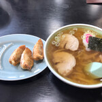 一の蔵 - 醤油ラーメン　揚げ餃子