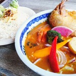 Rojiura Curry SAMURAI. - チキン（パリパリ）1,050円税別+焦がしチーズ+さくさくブロッコリー