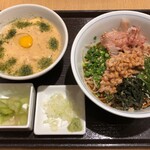 Kisshoan Kinshicho Terumina Ten - 納豆ぶっかけ蕎麦とスタミナ山かけとろろ丼