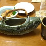 Akita Hinai Ya Kuji Ten - 天然岩魚の骨酒。