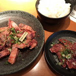 Yakiniku Tokkyu PREMIUM Nagoyashinagahara Eki - 中落カルビお特盛300g¥1,400+元祖ハラミ¥490+ごはん(大)¥390+税