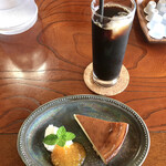 古民家カフェ かっぱ亭 - チーズケーキ＆アイスコーヒー