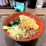 Nadai Fuji Soba Shinjuku Tocho Ten - 冷いか天（480円）＋温泉玉子（70円）