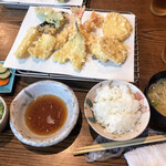 天重 - 天ぷら定食1200円