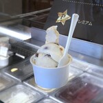 Patisserie Glacier A7 - ラムレーズン（シングル：400円：税別）・・ラムレーズンはラムが強めで好み、美味しいアイスです。