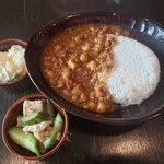 CAFE SABADO　 - ひよこ豆のキーマカレー＋デリ２個2020.09.19