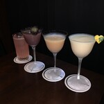 BAR Curacao - シー・ブリーズ　巨峰のカクテル　長野県産白桃のカクテル　愛知県産いちじくのカクテル