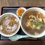 両国食堂 - そばラーメン＋ミニカレーのセット（1050円）