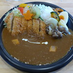 Cafe Daiya - とんかつカレー+焼き野菜+大盛り 1,253円+税