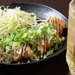 Okonomiyaki Teppan Kushiyaki Yamada - 豚の納豆巻　ハイボール