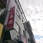 喜楽 - テントではないが、赤い看板。