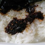 Hotto Motto Nanyo Akayu Ten - のり弁当の胡麻昆布、ご飯