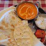 Indian restaurant Shakti Toyoyama Ten - Ｂセット(エビカレー)  チキンティッカが美味しい