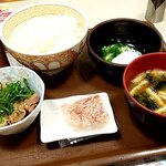 Sukiya Ebina Sagamino Ten - まぜのっけごはん朝食並350円（朝定食）