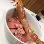 Ichiba no Meshiya Manmaru Shokudo - 大漁マグロ大海老丼1000円