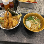 Ten-don to Mendokoro Kiraku - 並天丼と小うどんの定食