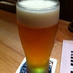 とり料理なか山 - 生ビール（おすすめセット1000円）