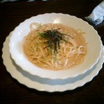 Adatara Kogen Sora no Niwa - 明太子、イカ、大葉のクリームパスタ（ランチセット\1380）