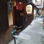 Kissa Tsumugiya - 宮川町の路地の先。手前の井戸は現役です＾＾