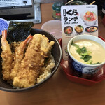 Muten Kura Zushi Morioka Minami Ten - えび天と季節の天丼セット500円